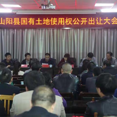 山阳县政府公开出让国有用地使用权出让大会