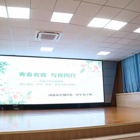 河池市宜州区第一小学“青春有我，与你同行”青春期心理健康知识讲座