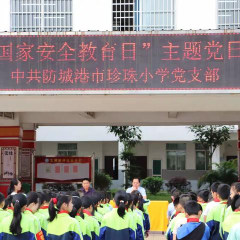 “筑牢防线   维护国家安全”---记防城港市珍珠小学党支部开展“全民国家安全教育日”主题党日活动