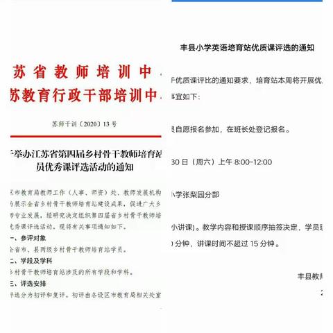 亮风采，促成长——丰县小学英语乡村骨干教师培育站优质课活动掠影