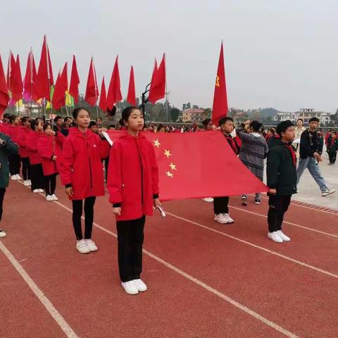 湾头桥镇南桥完全小学升旗活动、纪律、卫生养成习惯