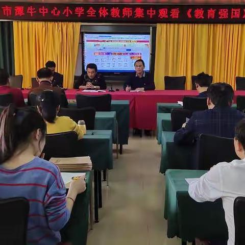 中共文昌市潭牛中心小学党支部党员教师和全体学生观看国庆70周年成就展及有关文献记录影视作品