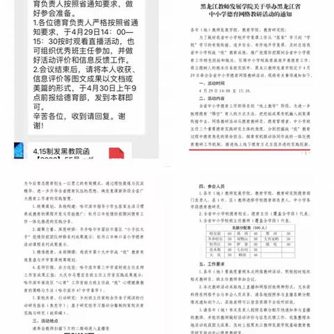 参加全省德育网络教研活动