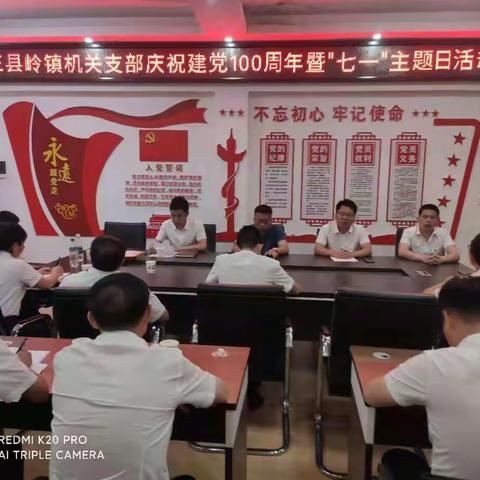 三县岭镇机关支部开展庆祝建党100周年暨“七一”主题党日活动