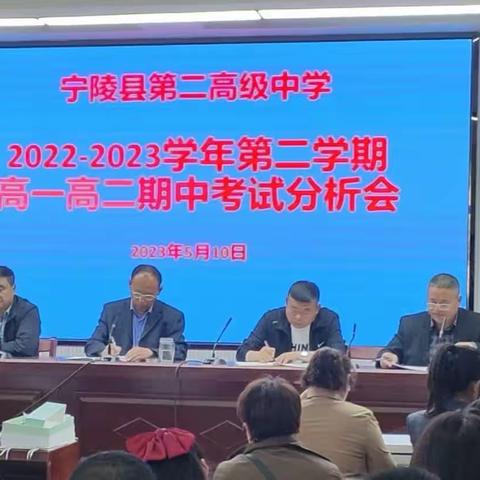 条分缕析找差距                            凝心聚力创辉煌—宁陵二高2022-2023学年第二学期期中考试分析会