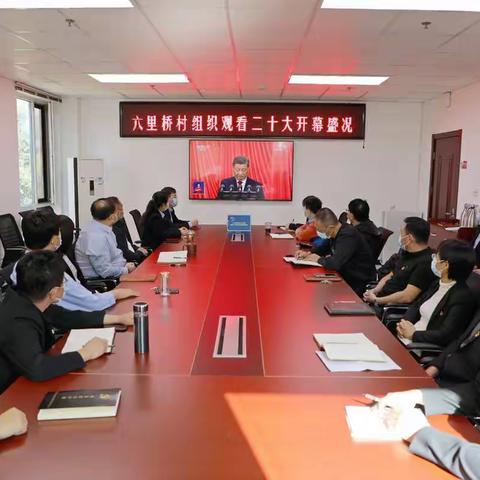 六里桥村组织收看中国共产党第二十次全国代表大会开幕盛况