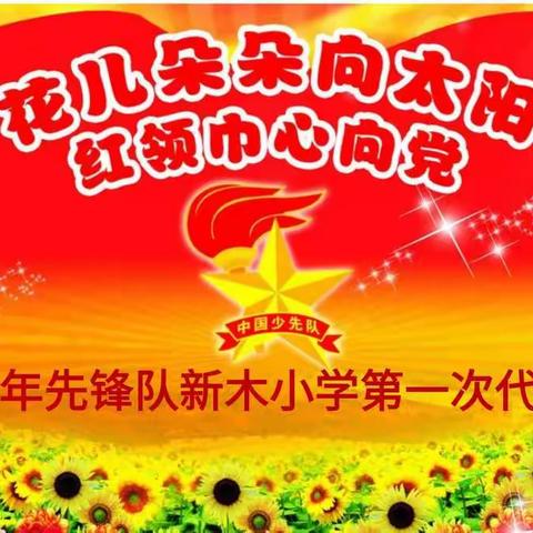 花儿朵朵向太阳，红领巾心向党--中国少年先锋队新木小学第一次代表大会召开了