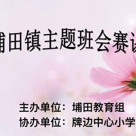 2020埔田镇主题班会赛课活动