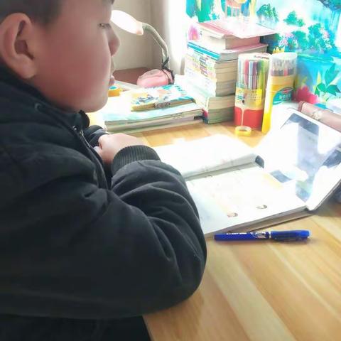 靖边十一小四 (3)班“停课不停教， 停课不停学”