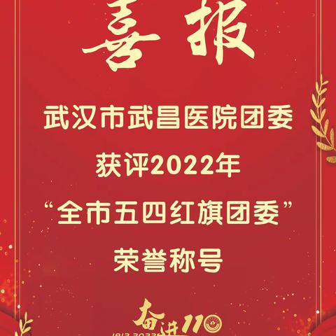 喜讯 | 武汉市武昌医院团委获“全市五四红旗团委”荣誉称号