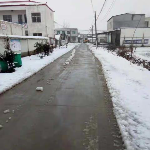 龙城镇镇村干部扫雪忙，义务除雪暖人心