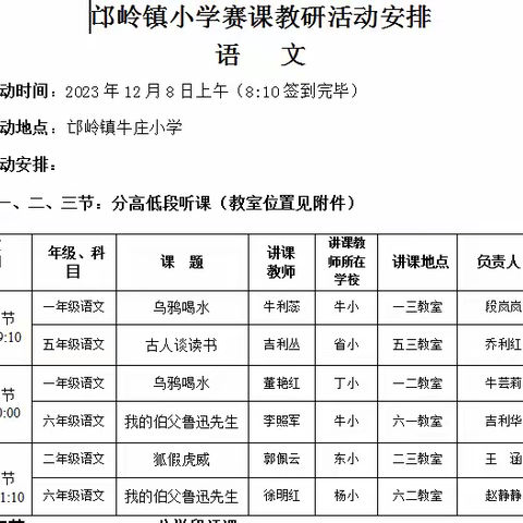 【邙岭教育·教育教研】且行且思且成长——邙岭镇小学语文教师赛课活动