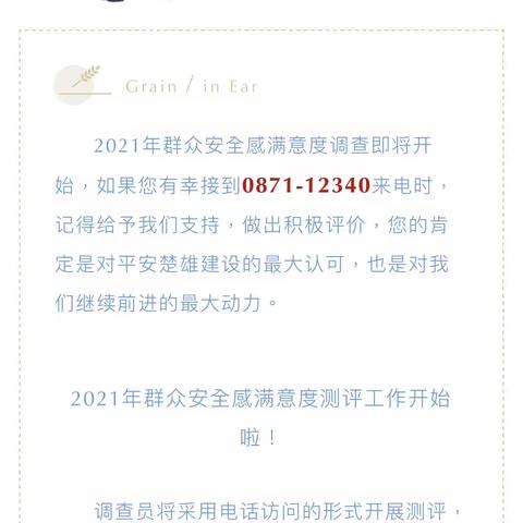 楚雄市三街镇中心小学关于做好2021年下半年群众安全感满意度调查致家长的一封信