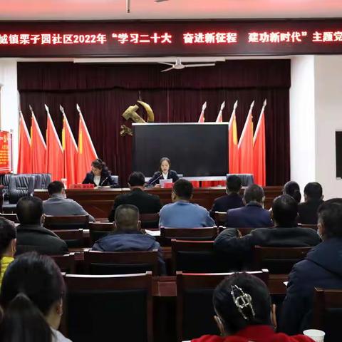 传递时代强音    凝聚奋斗力量  ——栗子园社区学习宣传贯彻党的二十大精神