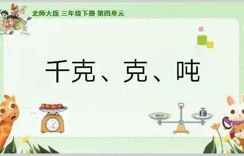 数学——第四单元《吨、千克和克》复习