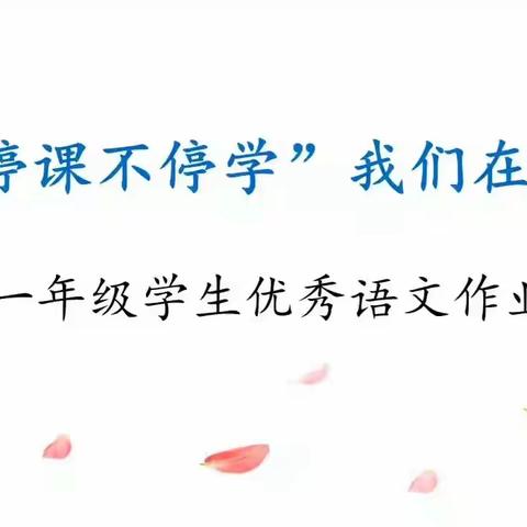 秀最美作业，树学习榜样——北通镇中心小学一年级学生语文作业