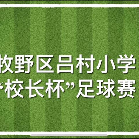 小小足球，大放光彩-牧野区吕村小学举行“校长杯”足球比赛