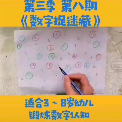 启慧世纪城幼儿园中班数字游戏《数字捉迷藏》