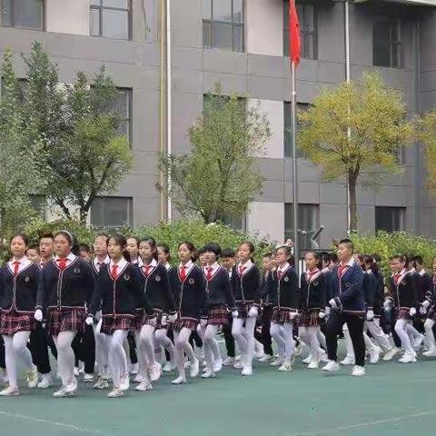 怡安小学举行迎国庆队列比赛活动