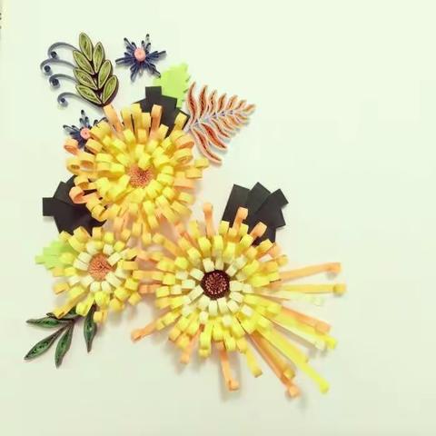 大一班【创意美术】“菊花朵朵开”