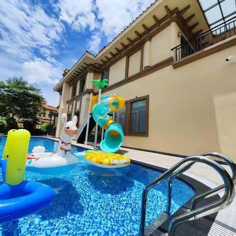 增城锦绣香江-东街29-爱马仕轻奢12房23床亲子波波池滑梯泳池别墅