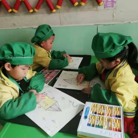 美术班周总结:   本周作品:《火箭升空》