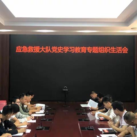 淮滨县应急管理局应急救援大队召开党史学习教育专题组织生活会