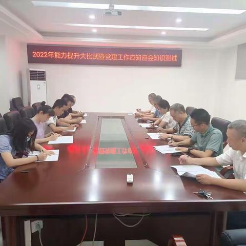 〔能力提升建设年〕机关党建工作应知应会知识测试
