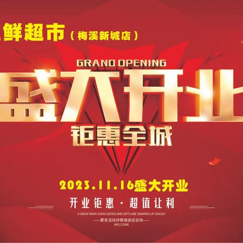 189生鲜超市(梅溪新城店)11 月 16 日盛大开业 购物博大奖 冰箱扛回家 早市鸡蛋免费送 超多低价商品等着您