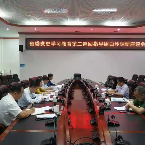 省委党史学习教育第二巡回指导组到白沙县开展调研座谈
