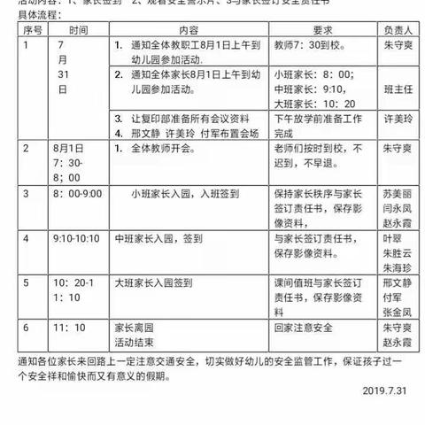 张官屯中心幼儿园2019年暑期防溺水主题安全教育家长会活动纪实