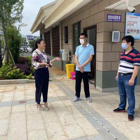 再检查、再督促、再落实——水南镇党委副书记、镇长戴雁鸿到校视察复课工作