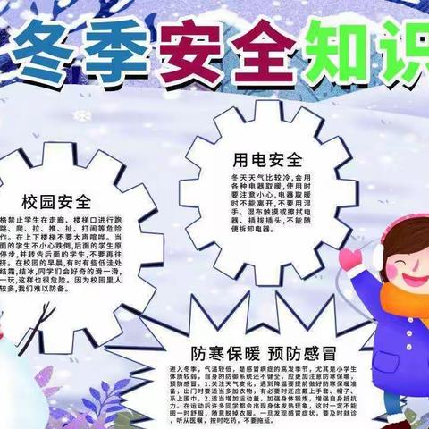 大雪纷飞，安全相伴《蒙台幼儿园》冬季防冻防滑等安全教育提示