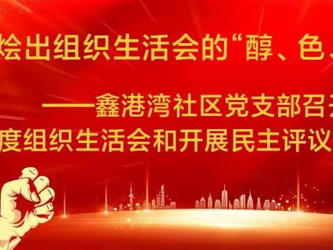 烩出组织生活会的“醇、色、香、味”——鑫港湾社区党支部召开2022年度组织生活会和开展民主评议党员大会