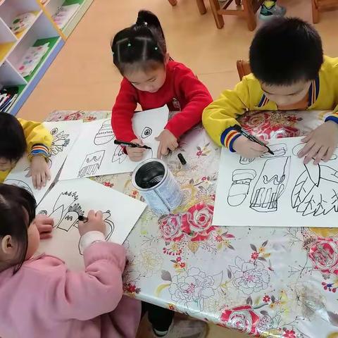 旭升幼儿园大一班美术课《麦当劳》