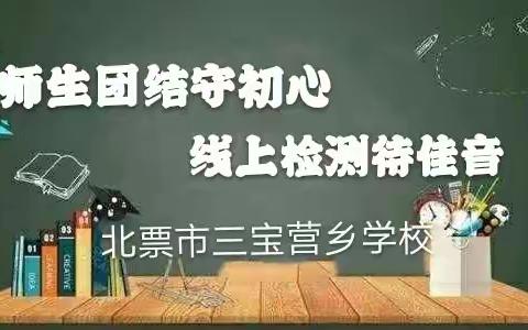 北票市三宝营乡学校开展线上检测活动——师生团结守初心      线上检测待佳音