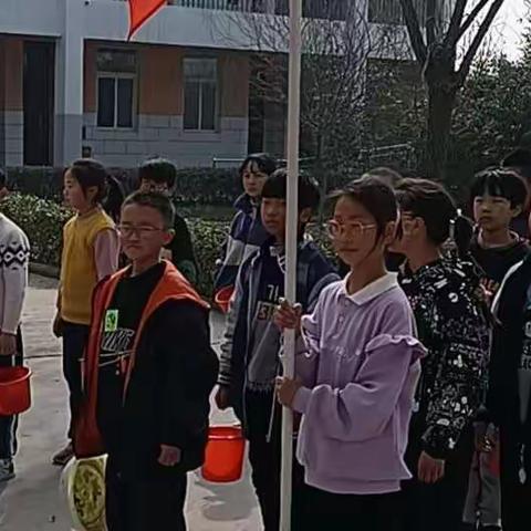 爱绿护绿，人人参与——洪河屯乡上营小学植树节主题活动