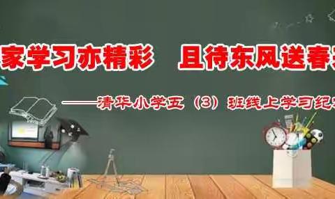 清华小学五（3）班线上学习纪实