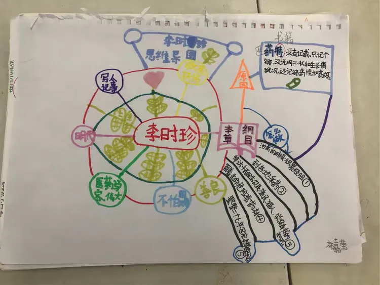 《李时珍》思维导图