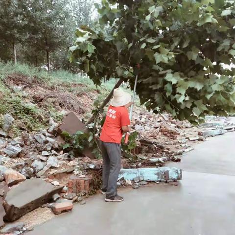 强降雨过后，城建局及时对城市道路和市政设施清理清洁