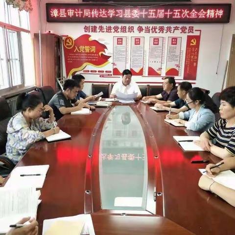 漳县审计局传达学习贯彻县委十五届十五次全会精神