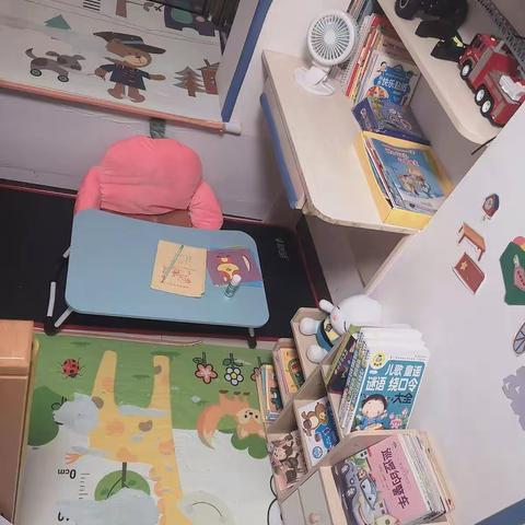 海口市秀英区金集幼儿园小九班周羿恺家庭“儿童有好”图书角