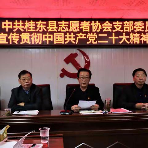 桂东县志愿者协会党支部组织党员学习党的二十大精神