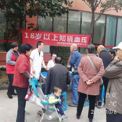 西安高新区蓝博社区卫生服务中心           开展全国高血压日宣传活动