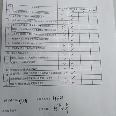 邾城店照明灯具用电安全检查