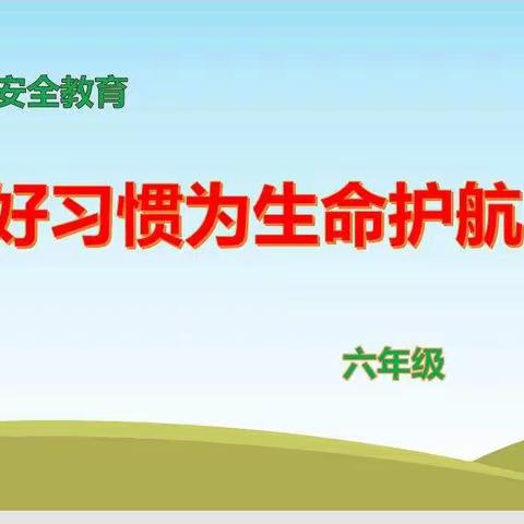 夏明翰小学毕业班特色课程——好习惯为生命护航