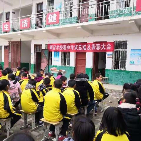 胡营小学期中考试总结及表彰大会