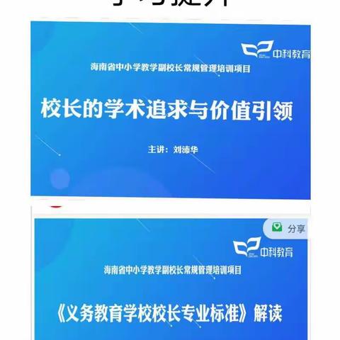 名师引领，标准规范，专业提升——记国培计划（2019）海南省中小学校教学副校长常规管理培训