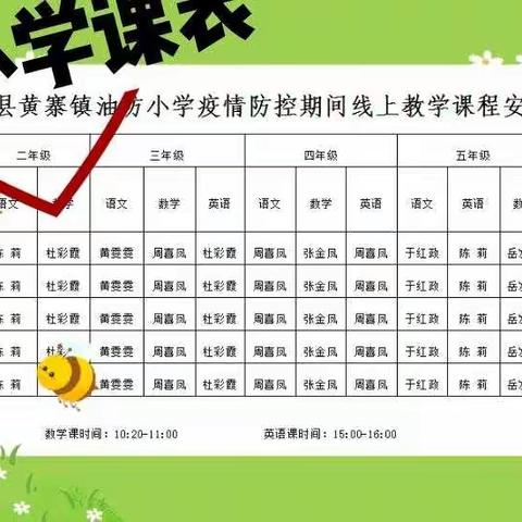 同舟共济，并肩前行，共筑梦想——停课不停学，油坊小学在行动