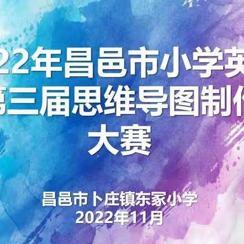 让思维导图助力英语学习——2022年昌邑市小学英语第三届思维导图制作大赛东冢小学活动纪实